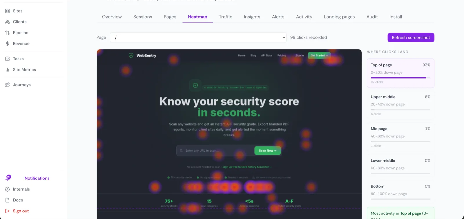 Web Signals screenshot